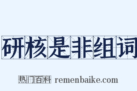 研核是非组词是什么意思的图片